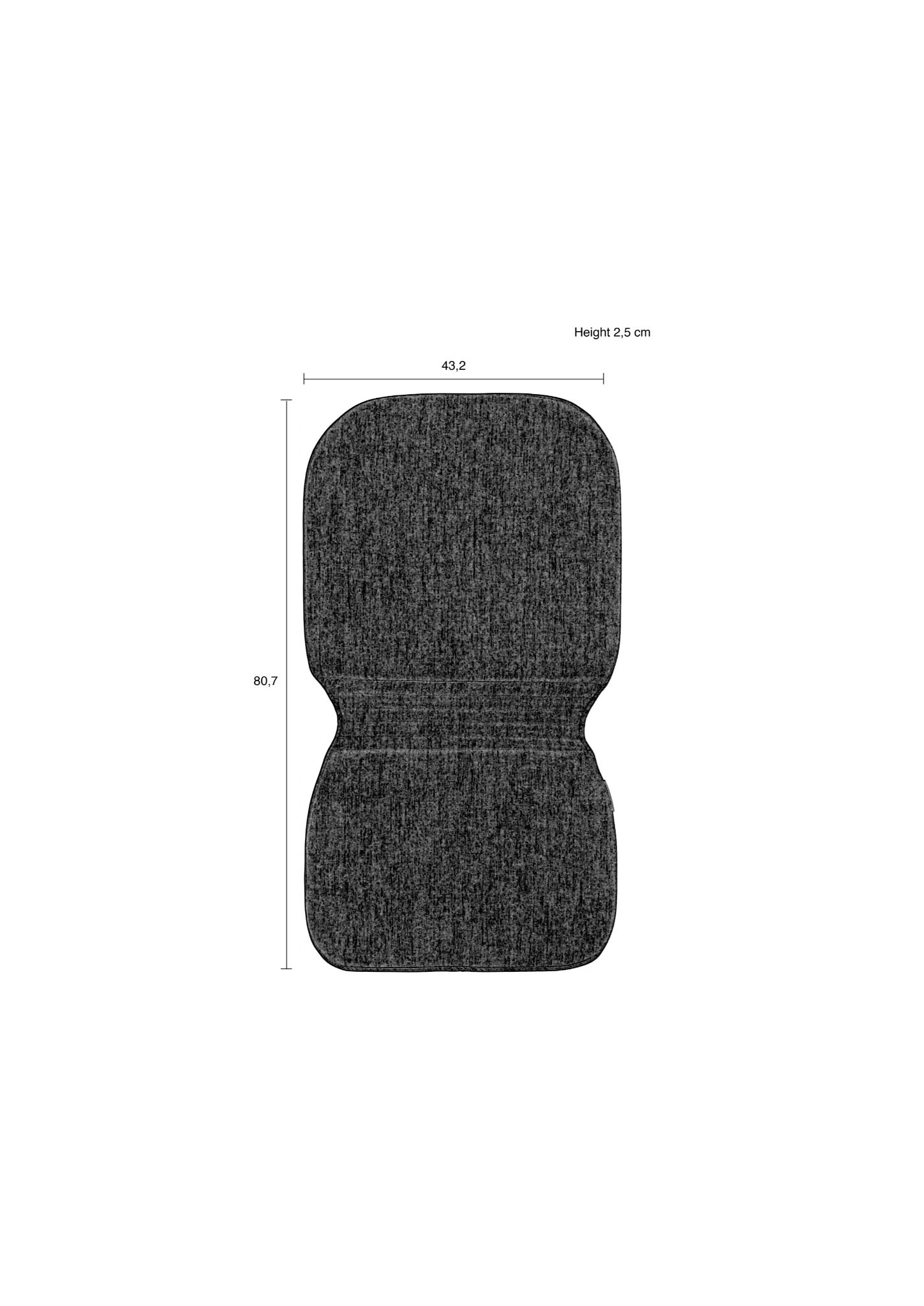 Vondel kerti székpárna (szürke)