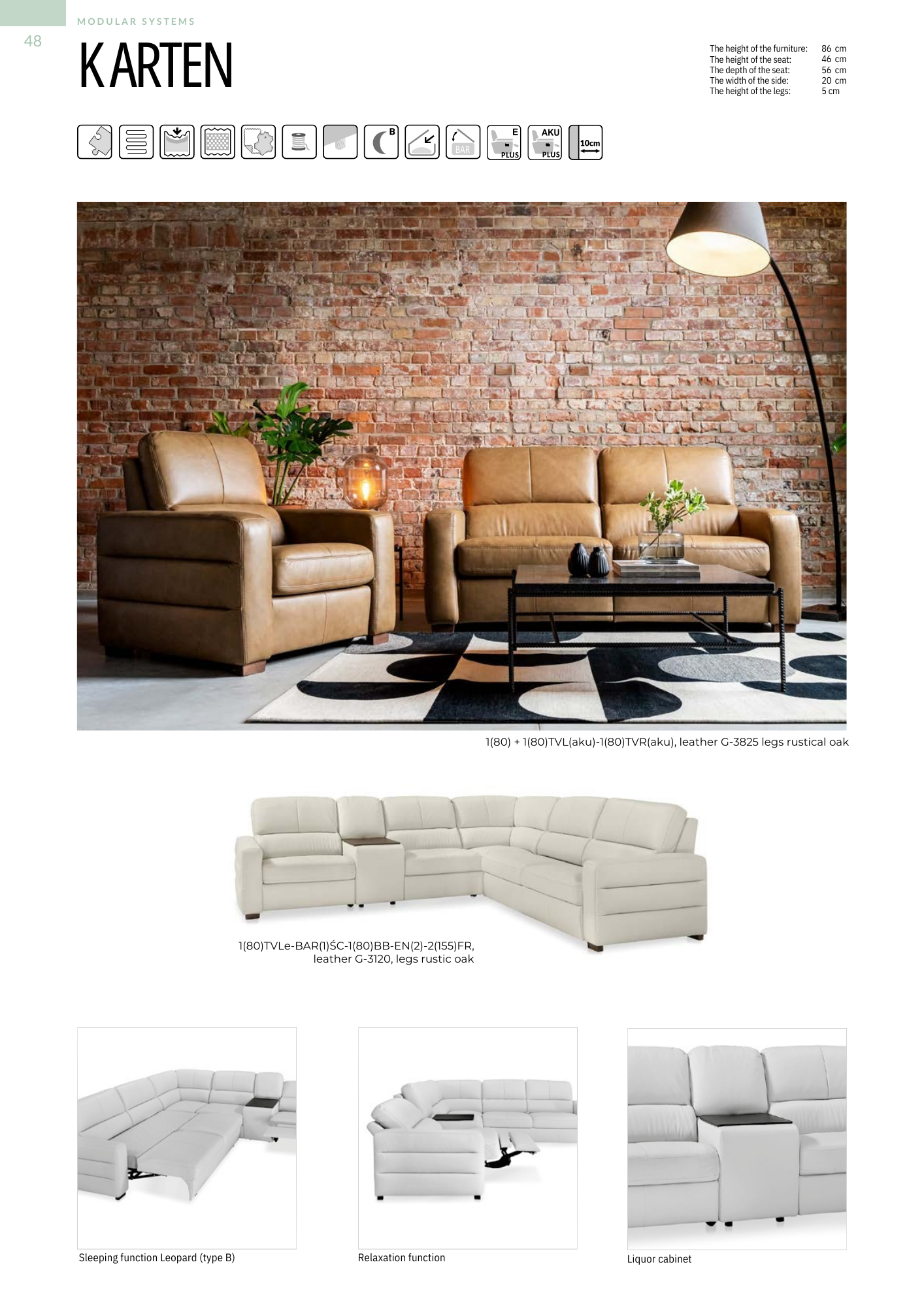 Karten elemes kanapé