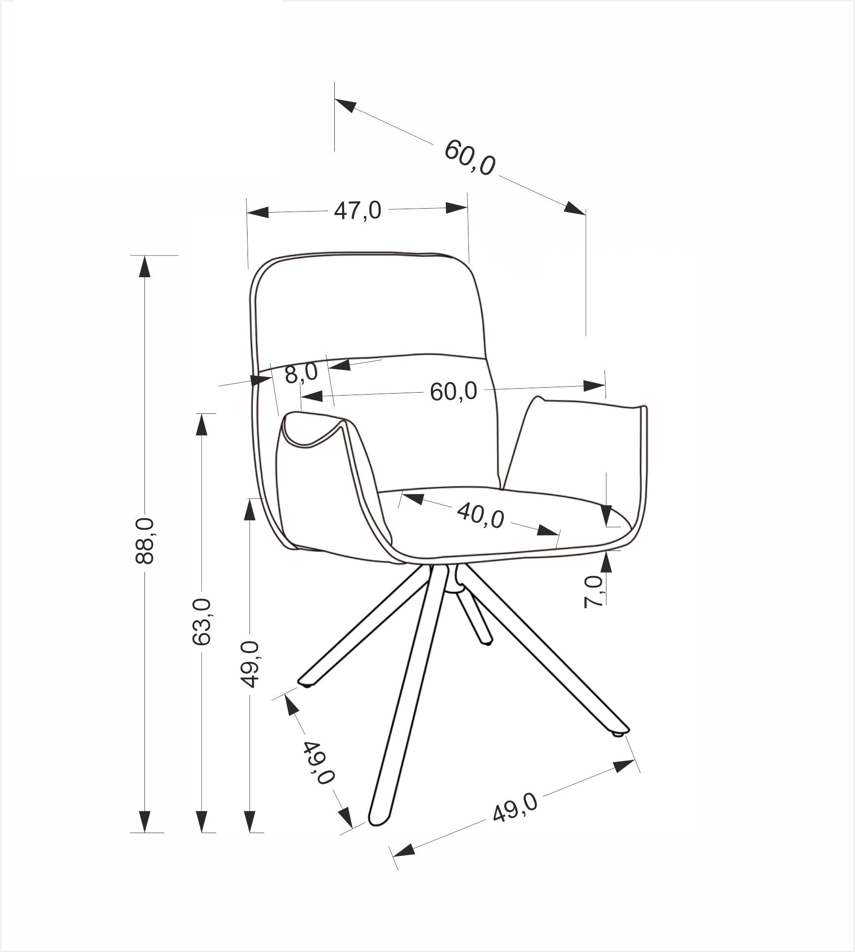 Arabella szék (szürke)