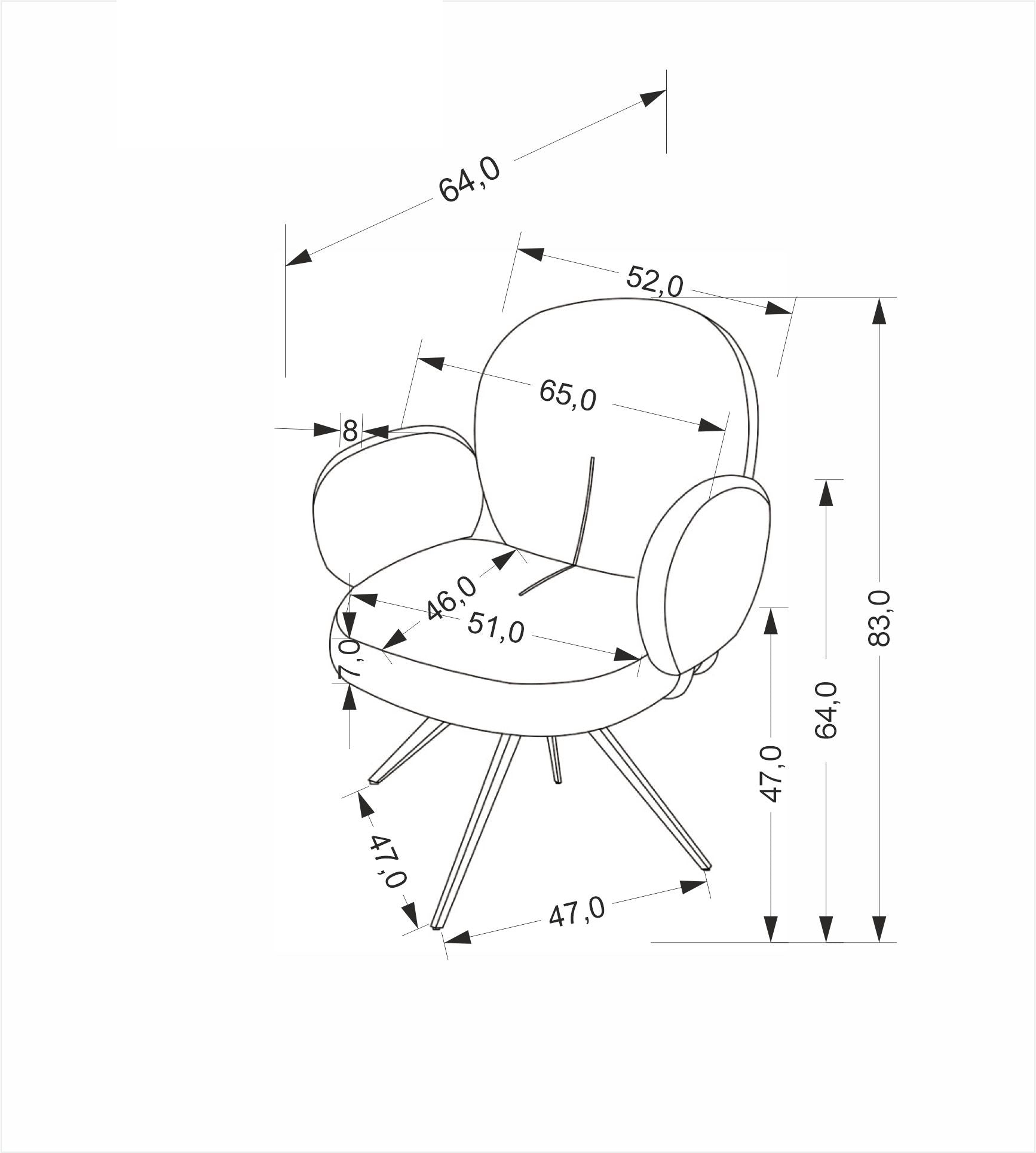 Aquamarine szék (szürke)