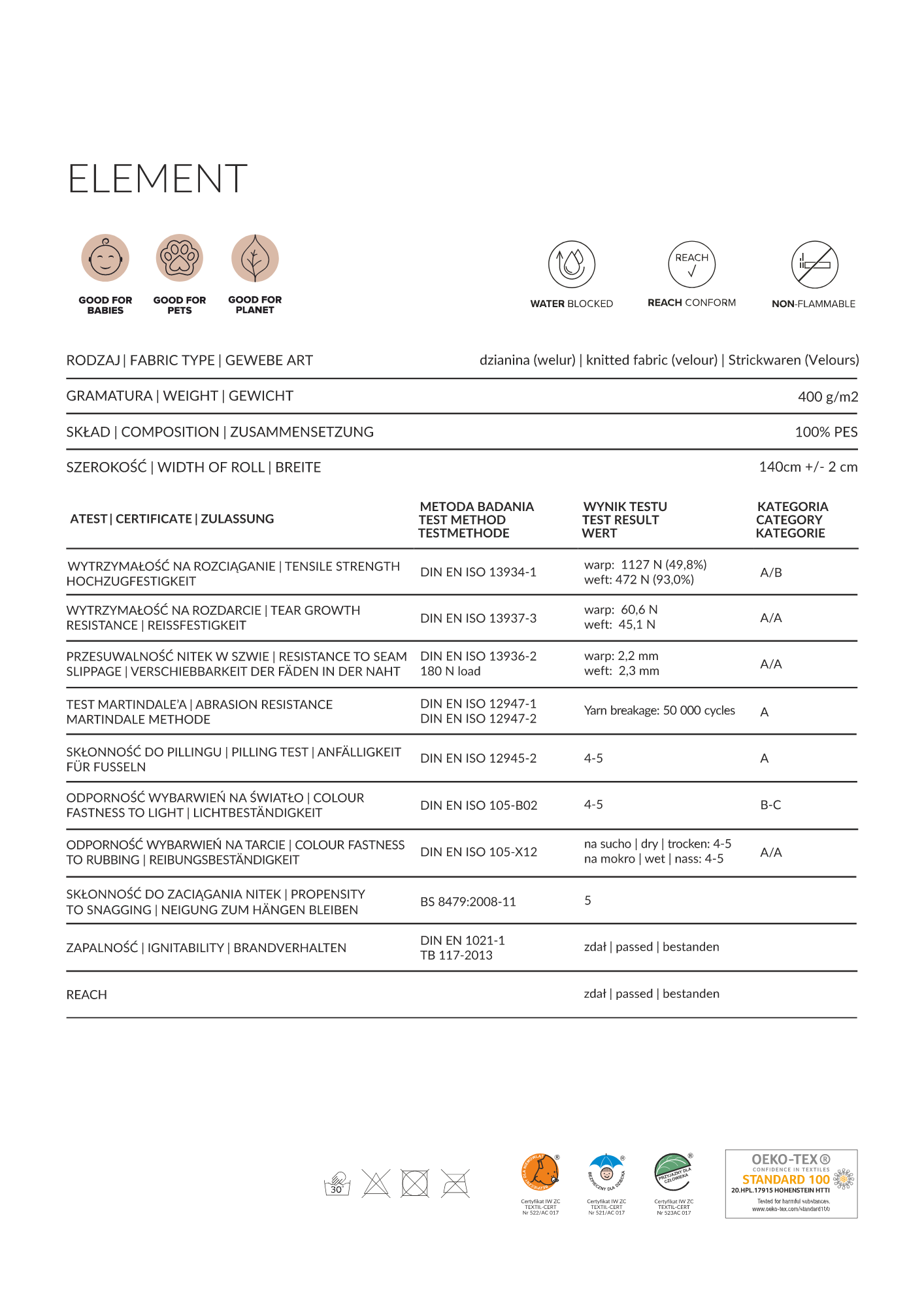 Element szövet 10