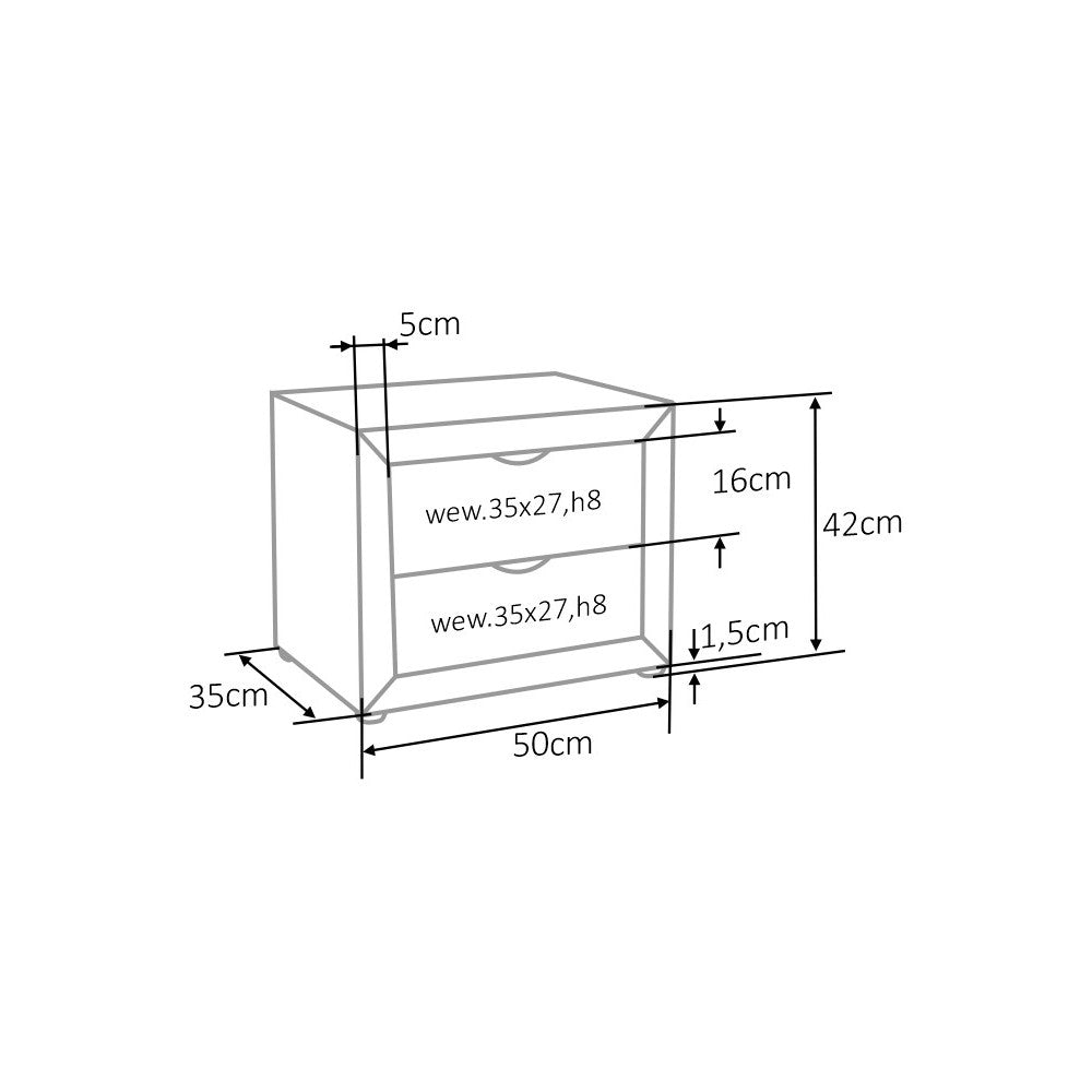 Jaret éjjeliszekrény (antik rózsaszín)
