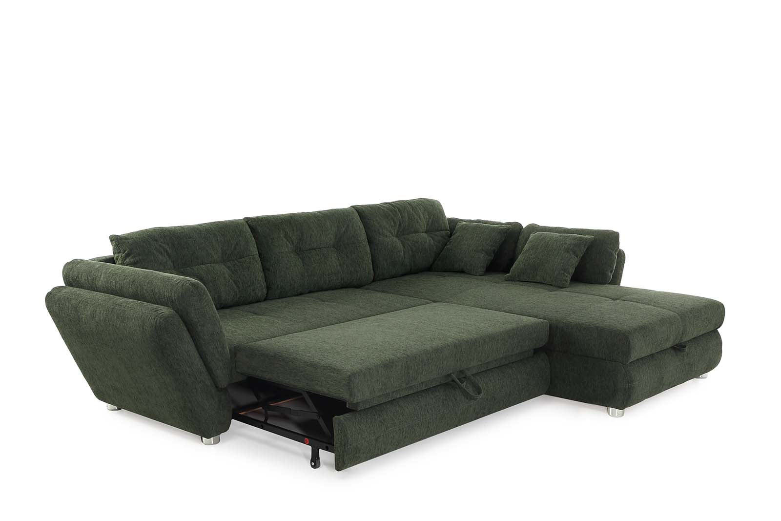 Barrie sarokkanapé (sötétzöld)