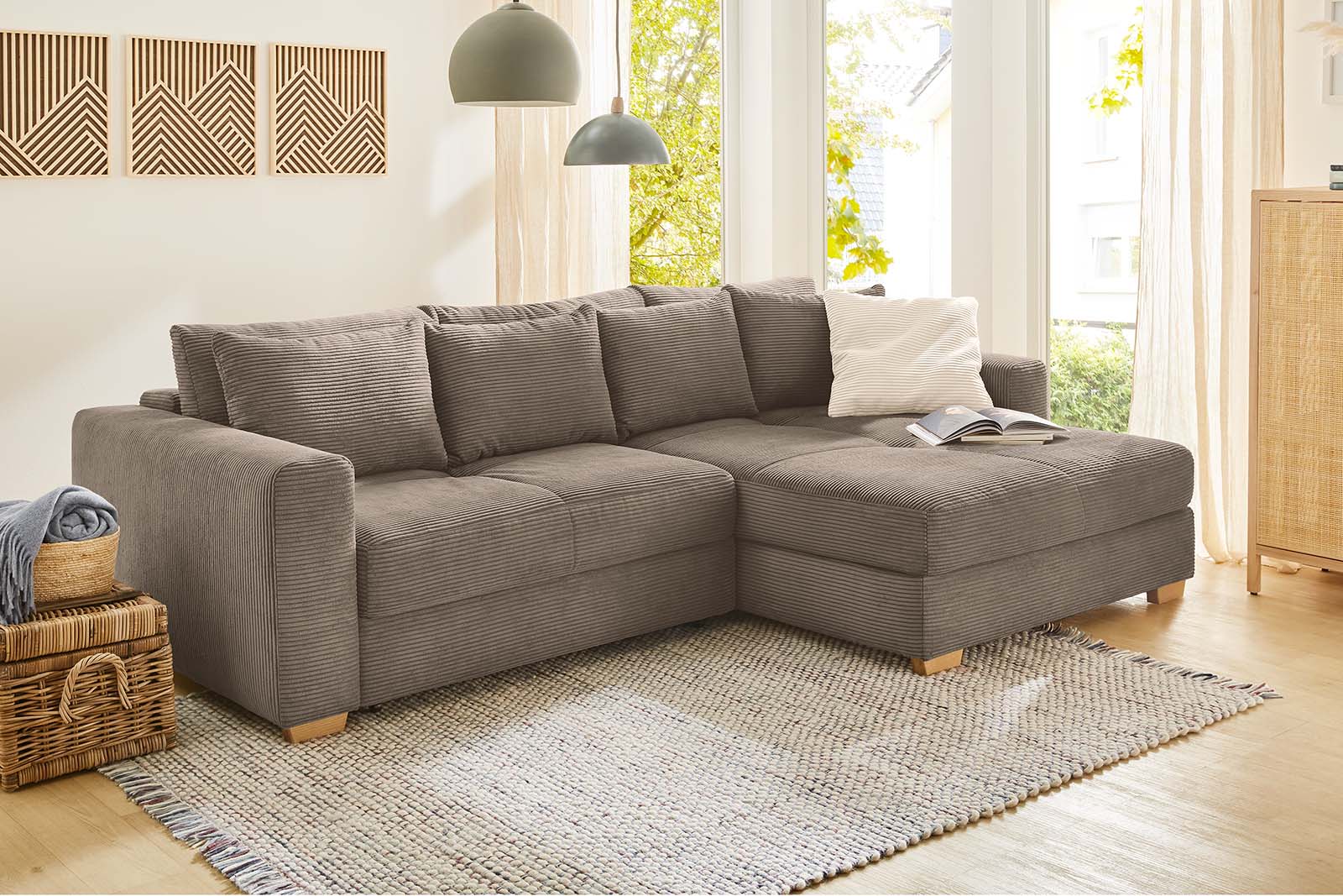 Stone sarokkanapé (sötétbézs)