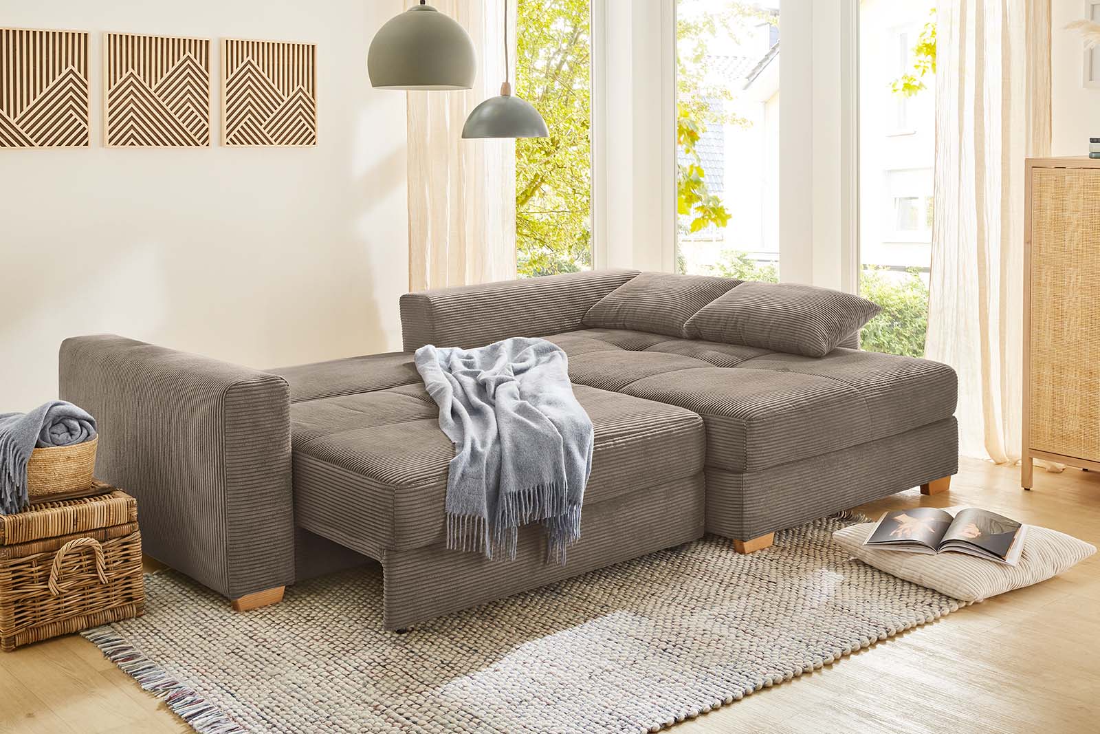 Stone sarokkanapé (sötétbézs)