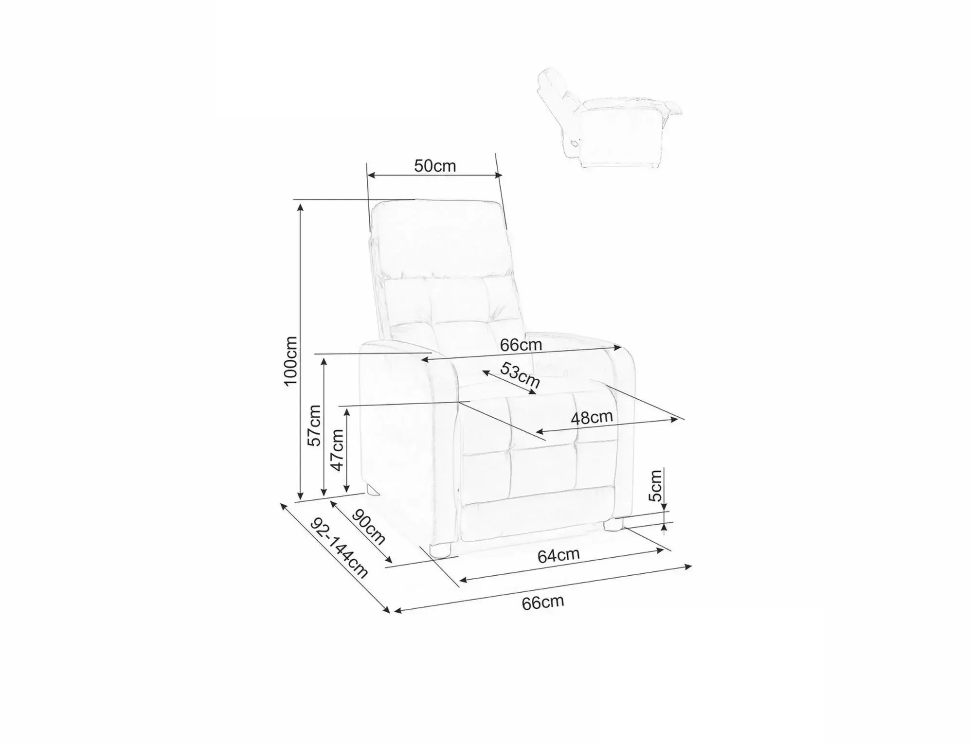 Leilani IV relax fotel (bézs)