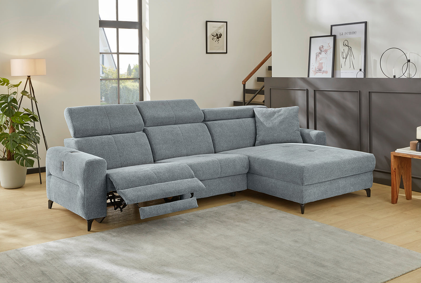 Carlos sarokkanapé (szürke)