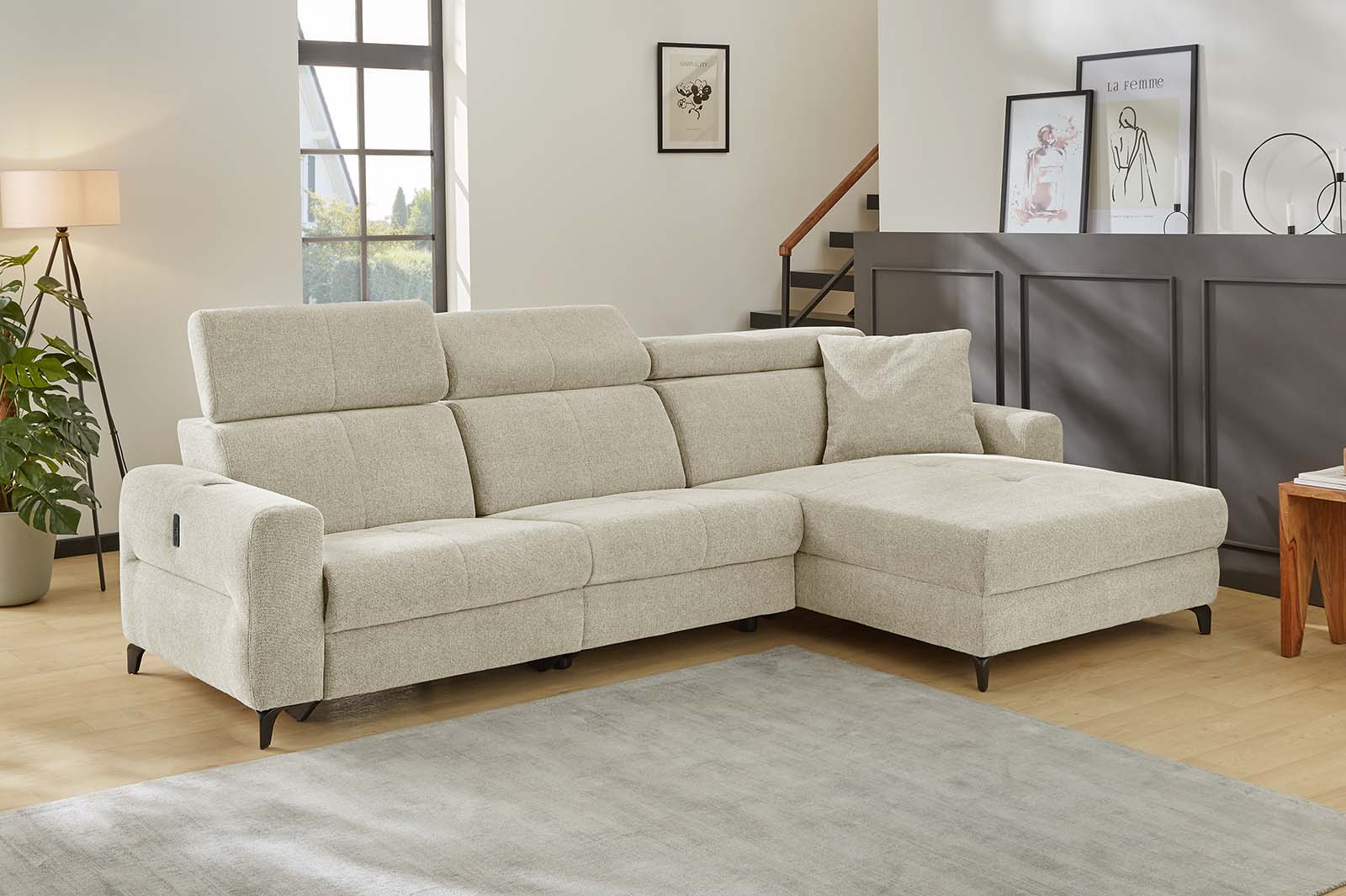 Carlos sarokkanapé (bézs)