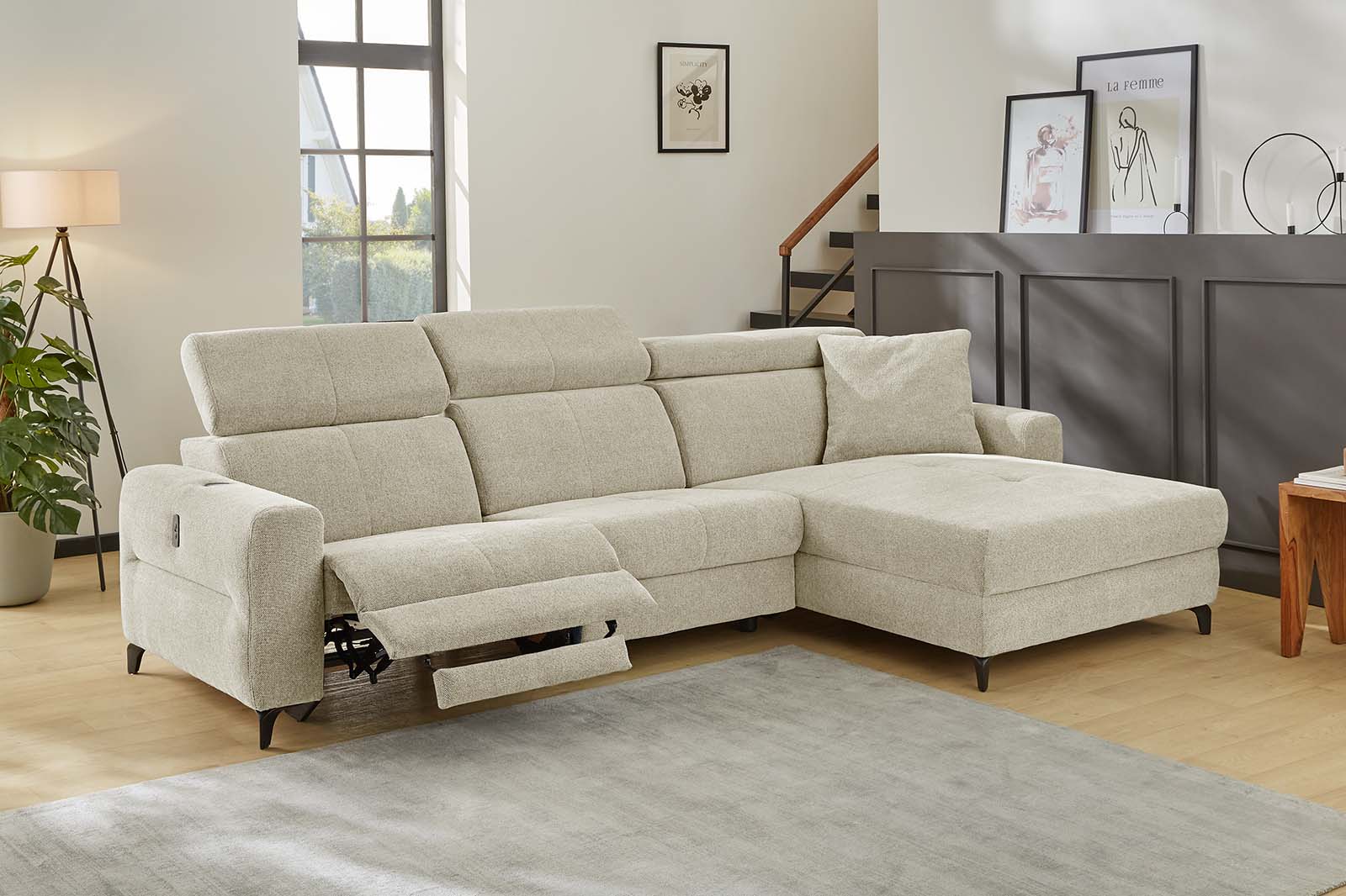 Carlos sarokkanapé (bézs)