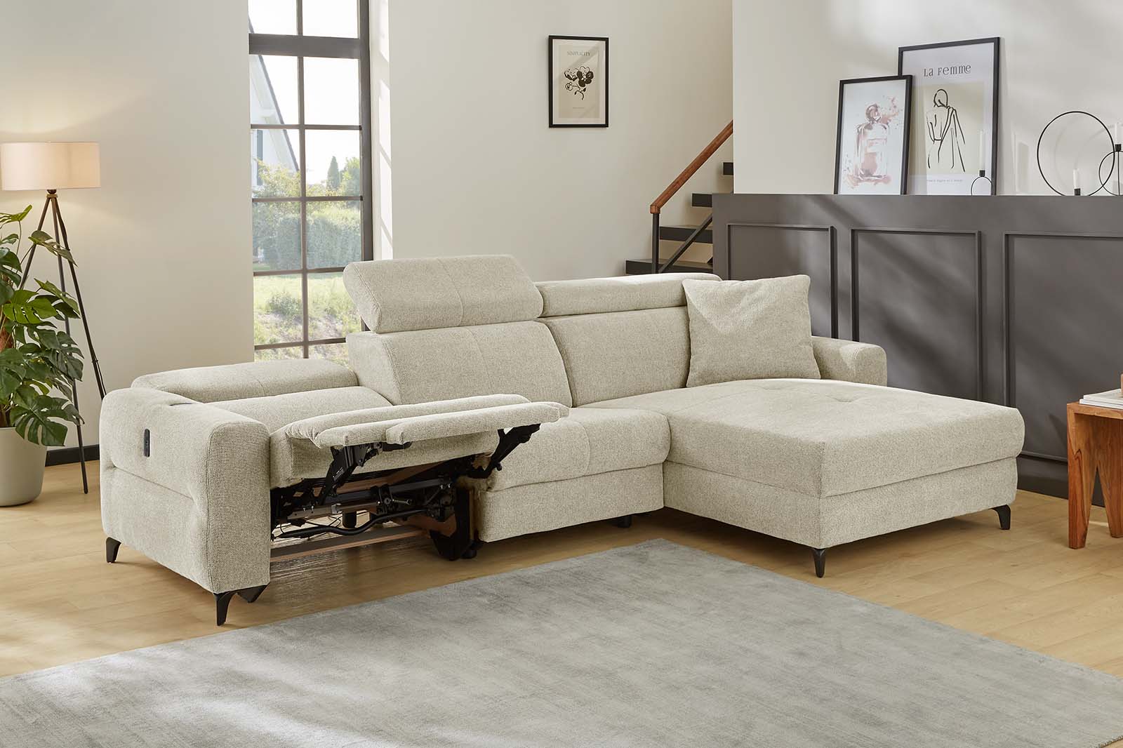 Carlos sarokkanapé (bézs)