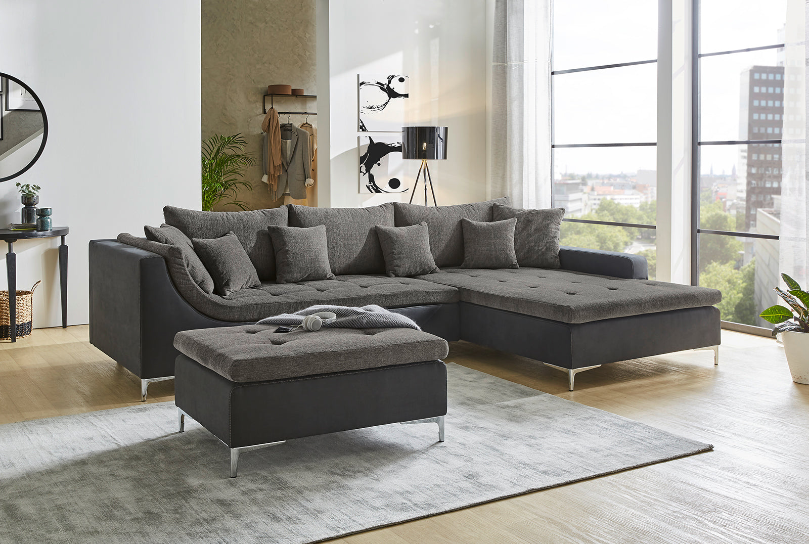 Valerie puff (sötétszürke)