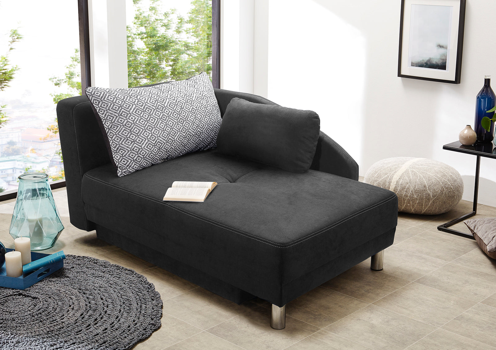 Eastbourne fotelágy/kanapé (fekete)