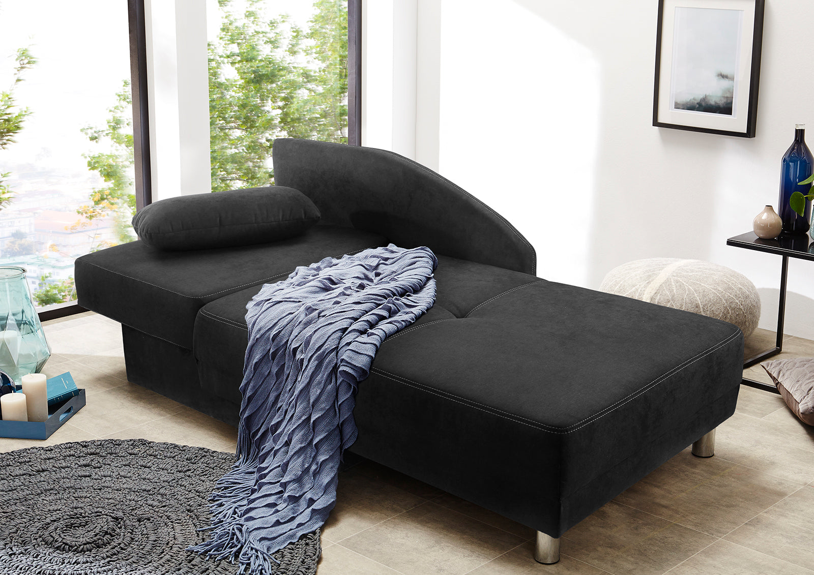 Eastbourne fotelágy/kanapé (fekete)