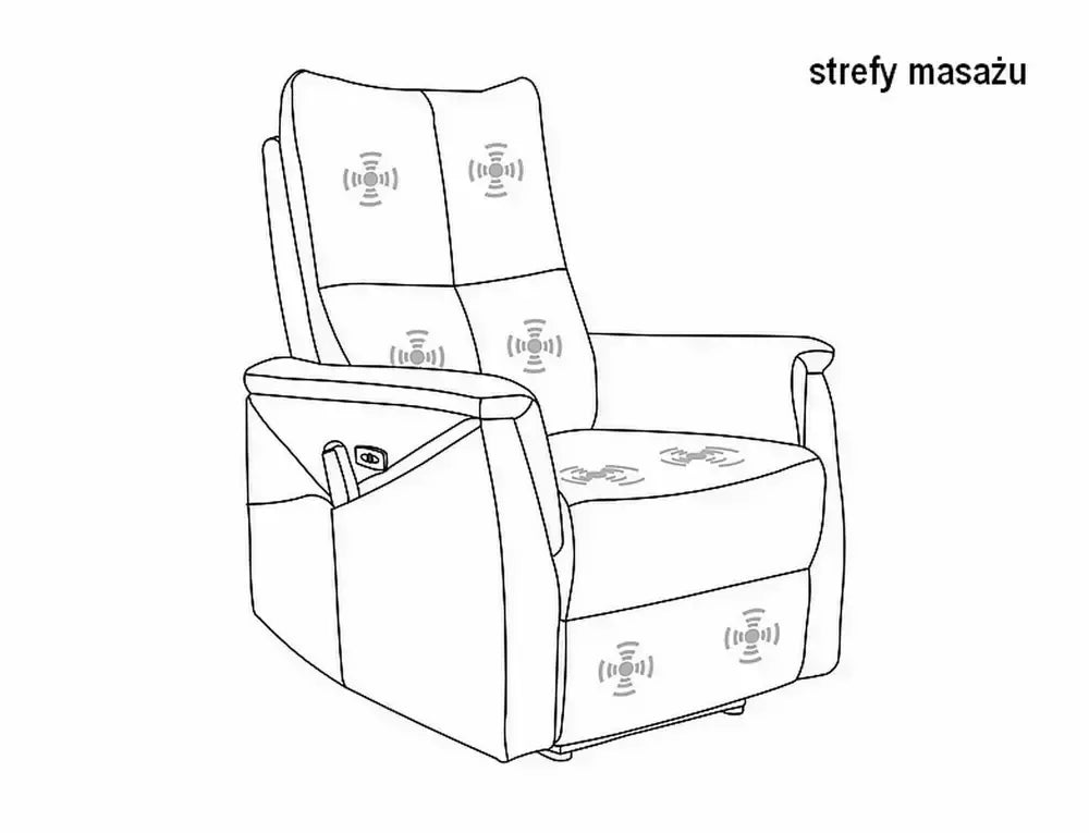 Olva III relax fotel (cappuccino)