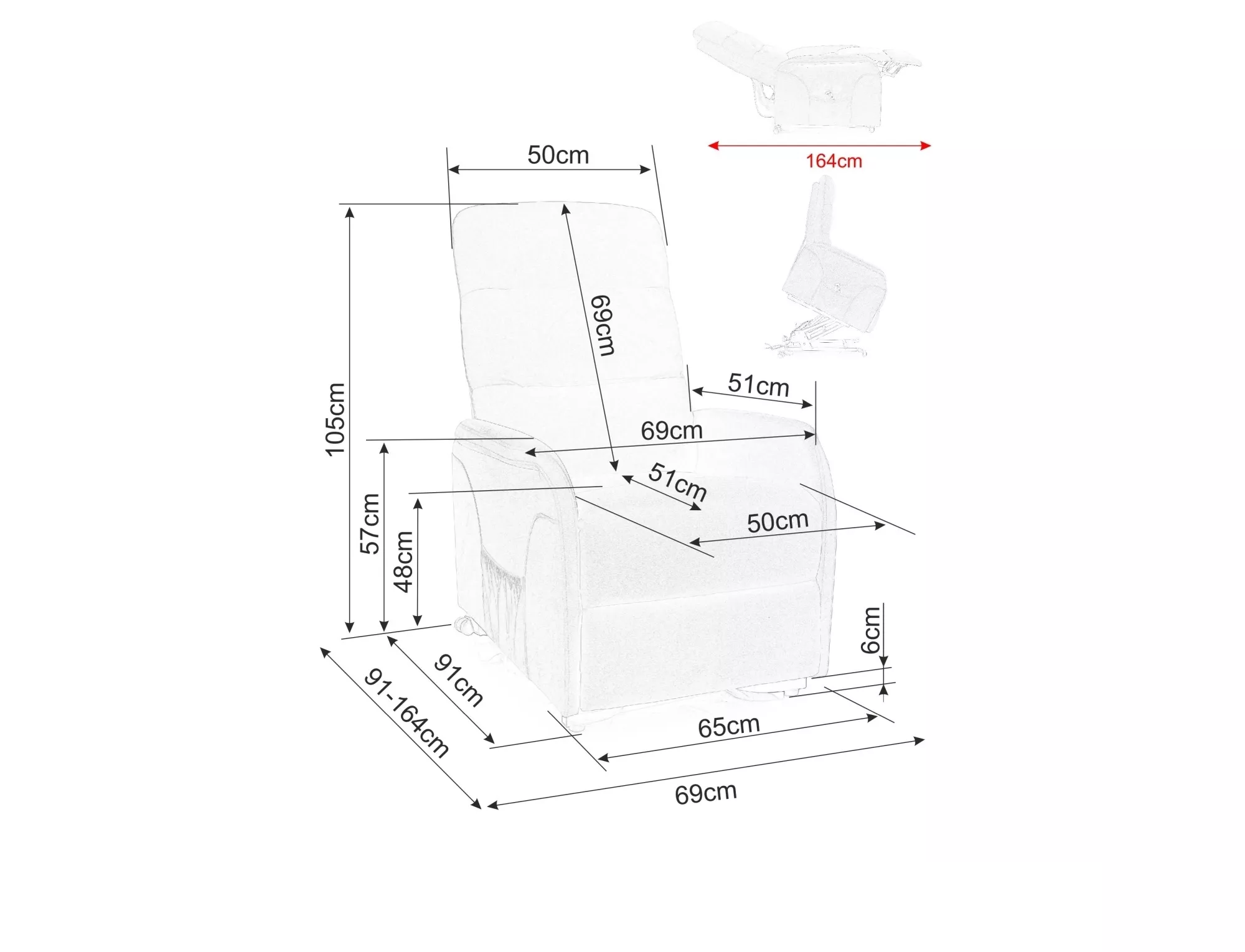 Hollis relax fotel (cappuccino)