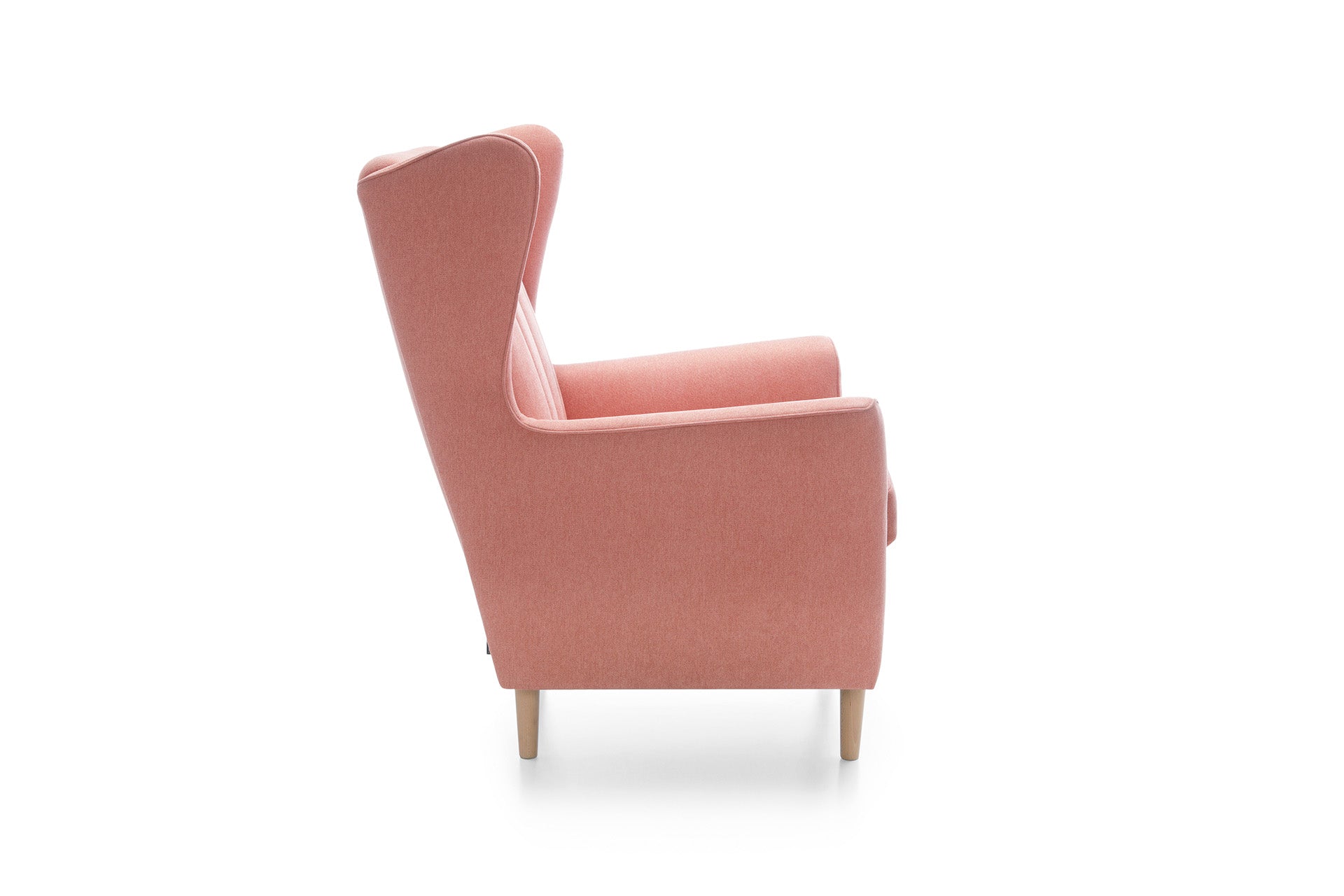 Rózsaszín szövetes fülesfotel