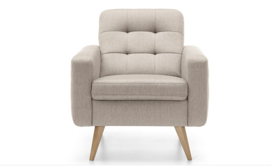 Skandináv stílusú sötétkék tűzött fotel