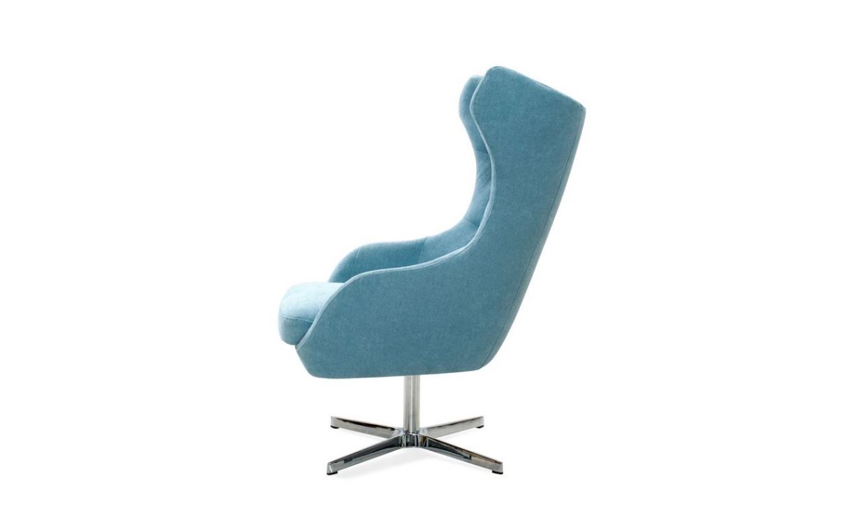 Kék szövet modern, tűzött forgófotel