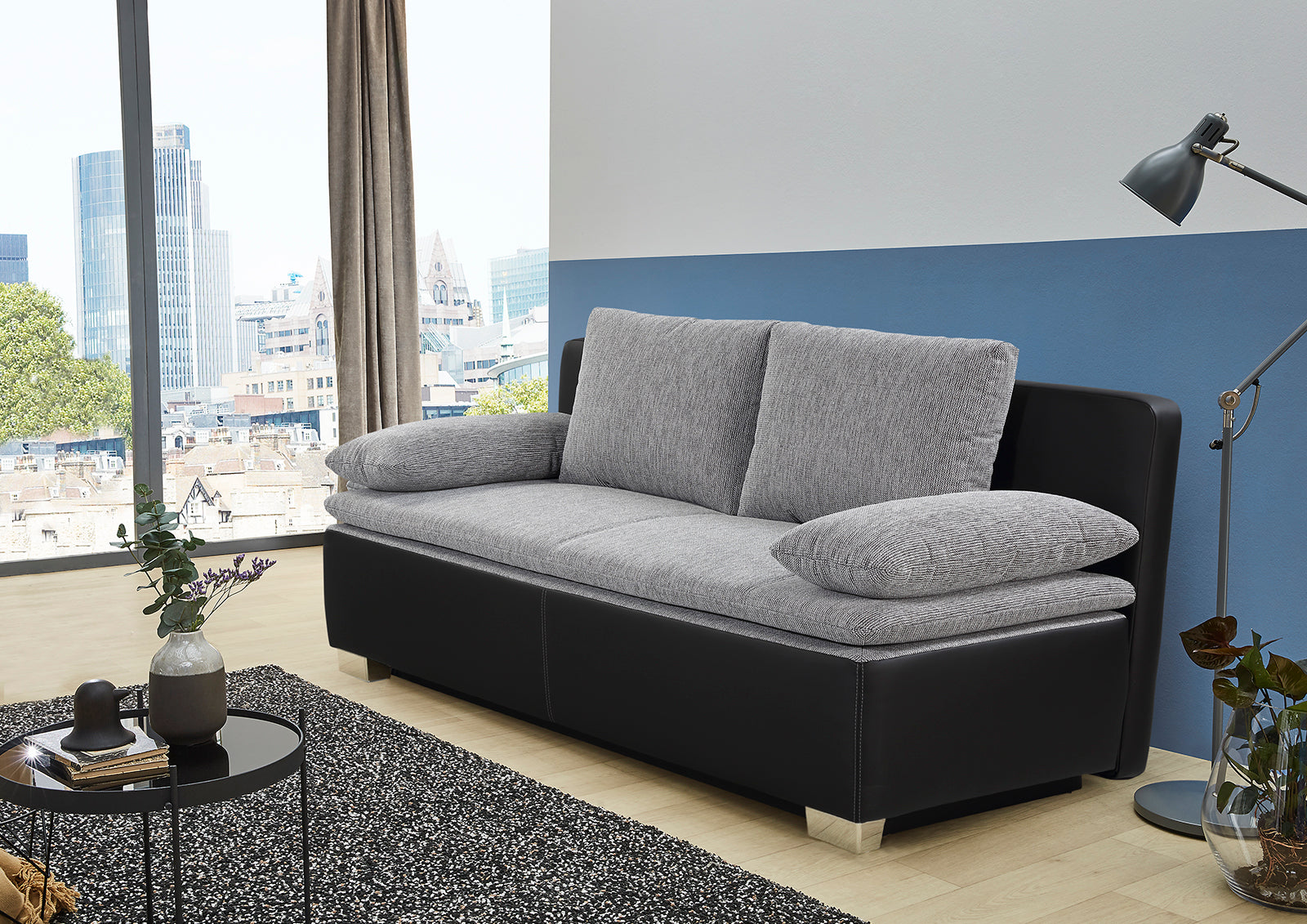 Peterborough kanapé (szürke-fekete)