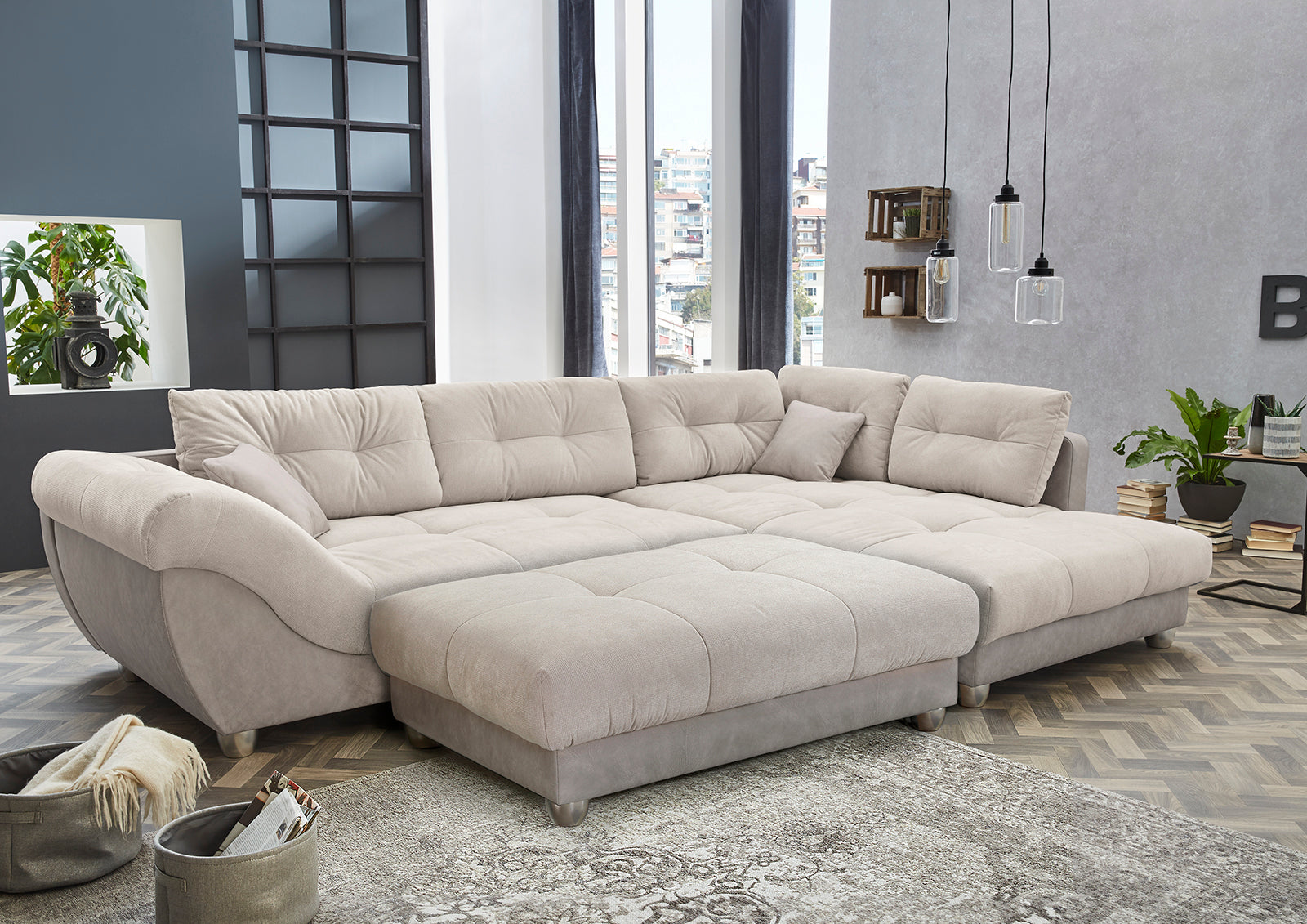 Maren puff (bézs) - Marco Mobili Bútoráruház - puff