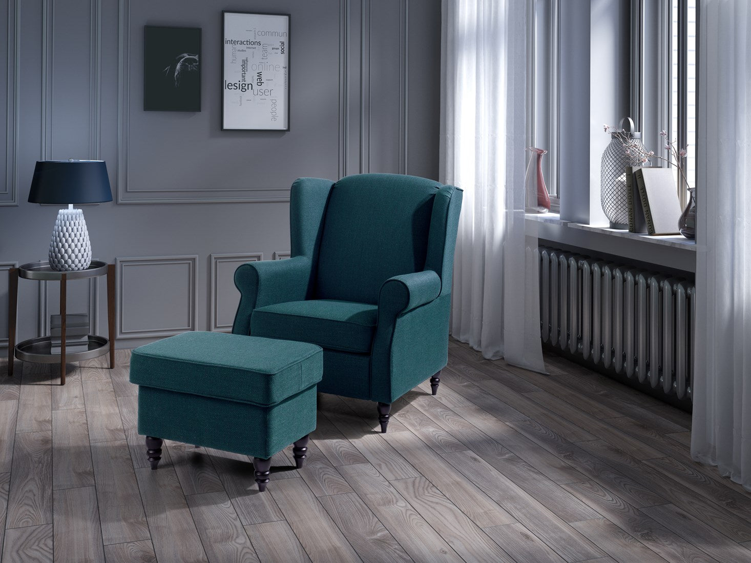 Bravos puff (sötétzöld)