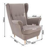 Rufino fotel (szürkésbarna) - Marco Mobili Bútoráruház - Fotel