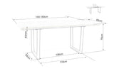 Parker asztal, 140-180 x 85 cm
