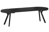 Wren asztal (fekete), 100-250 x 100 cm