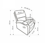 Musa relax fotel (fekete)