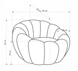 Raylan II fotel (sárga)