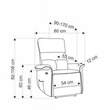 Josephine II relax fotel (fekete)