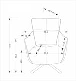 Demelza fotel (szürke)