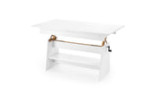 Currer dohányzóasztal / asztal, 120-160 x 70 cm (fehér)