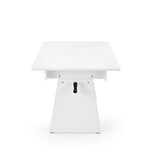 Currer dohányzóasztal / asztal, 120-160 x 70 cm (fehér)