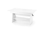 Currer dohányzóasztal / asztal, 120-160 x 70 cm (fehér)