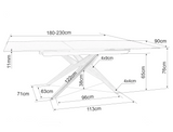 Eureka asztal, 160-240 x 90 cm
