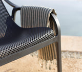 UV-álló fekete kültéri napozóágy– prémium olasz kerti bútor