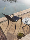 UV-álló fekete kültéri napozóágy– prémium olasz kerti bútor