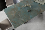 Raphael asztal (kő hatású türkiz), 160-240 x 90 cm