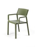 UV-álló zöld kartámlás kültéri szék– prémium olasz kerti bútor