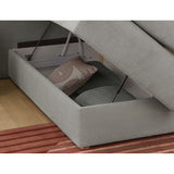 Vivian ágy, világosszürke (180 cm)