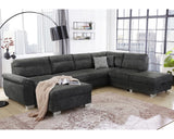 Wakefield sarokkanapé (sötétszürke)