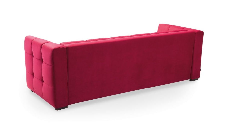 Térben elhelyezhető nagy piros kanapé alváshoz