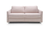Rózsaszín szövet kétszemélyes kanapé ágyazható 