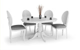 Aubrey asztal (fehér), 90-124 x 90 cm - Marco Mobili Bútoráruház - Étkezőasztal