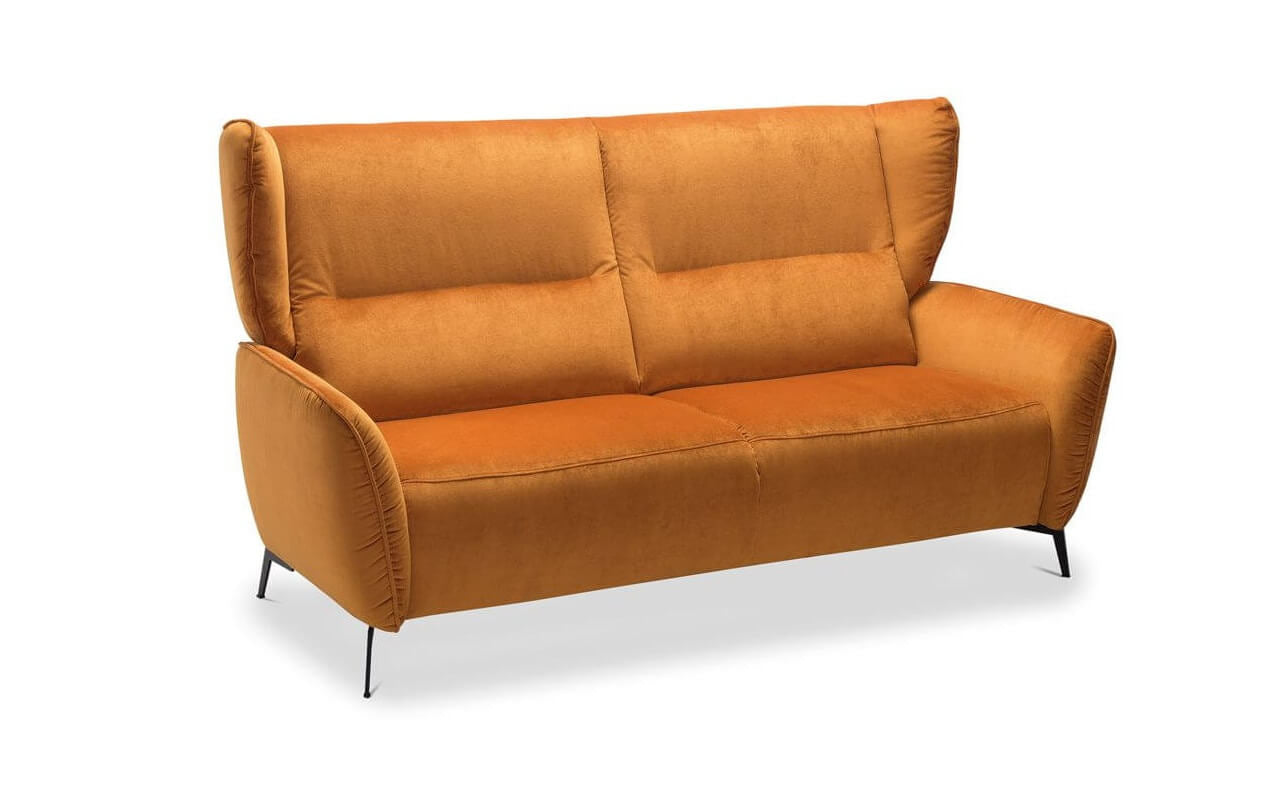Narancssárga füles kanapé magas lábbal