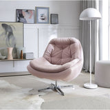 Króm lábas rózsaszín forgó fotel