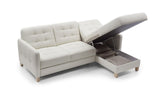 Nagy ágyneműtartós skandináv stílusú kanapé 