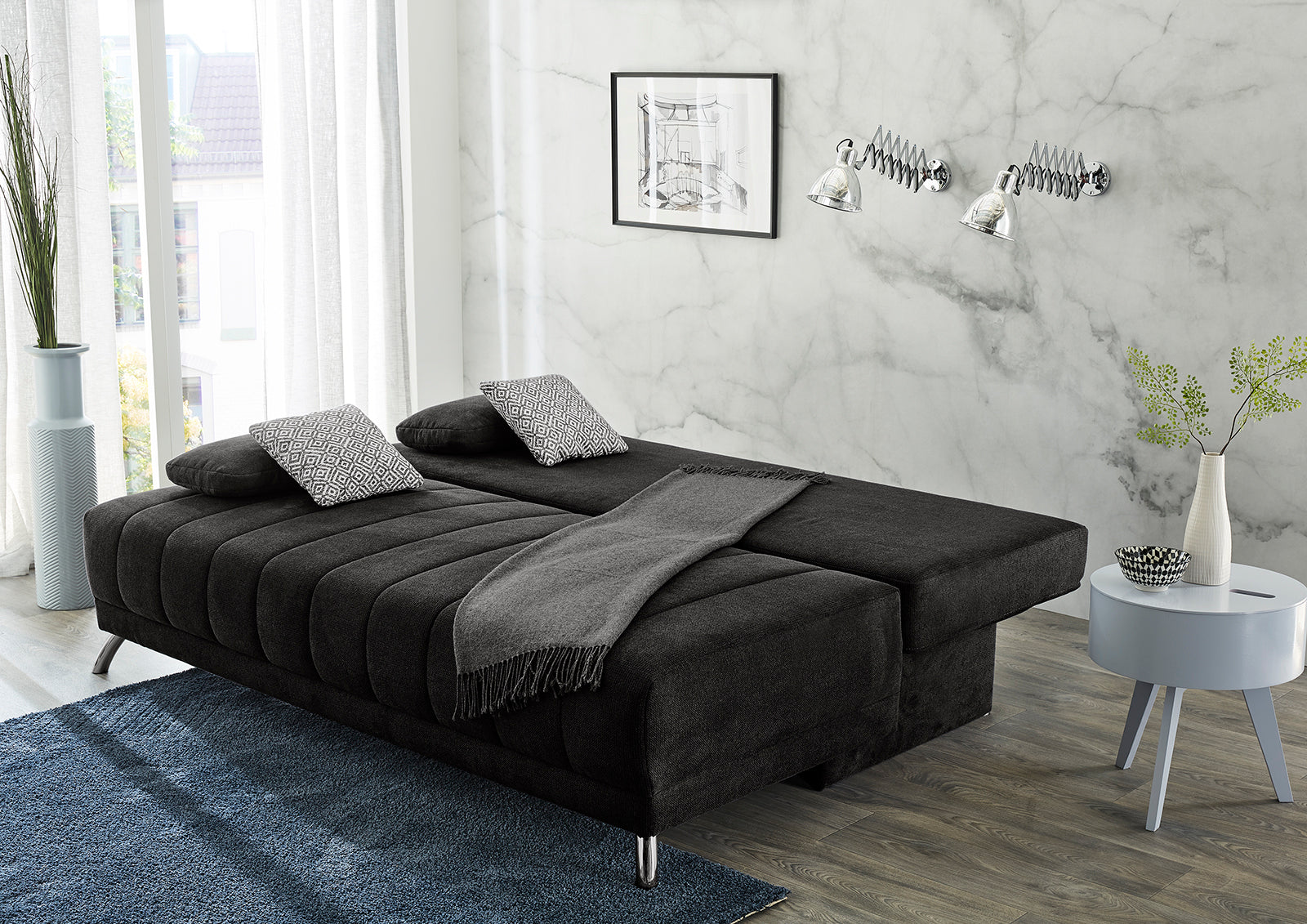 Rose kanapé (fekete) - Marco Mobili Bútoráruház - Kanapé