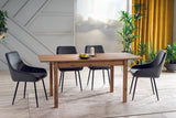 Edie asztal (antracit-fehér), 100-140 x 60 cm - Marco Mobili Bútoráruház - Étkezőasztal